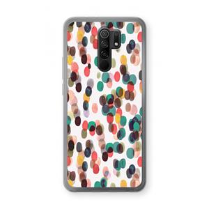 CaseCompany Tropical Dots: Xiaomi Redmi 9 Transparant Hoesje