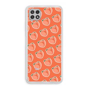 CaseCompany Just peachy: Samsung Galaxy A22 4G Transparant Hoesje