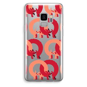 CaseCompany Dogs: Samsung Galaxy S9 Transparant Hoesje