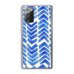 CaseCompany Blauwe pijlen: Samsung Galaxy Note 20 / Note 20 5G Transparant Hoesje