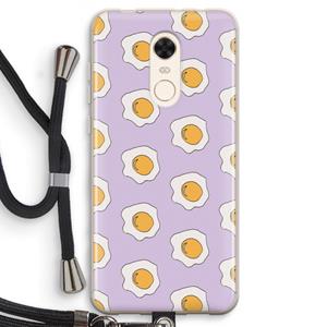 CaseCompany Bacon to my eggs #1: Xiaomi Redmi 5 Transparant Hoesje met koord