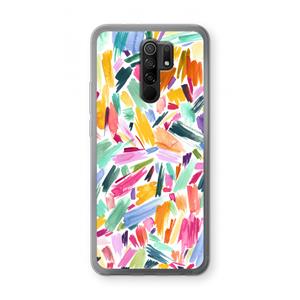 CaseCompany Watercolor Brushstrokes: Xiaomi Redmi 9 Transparant Hoesje