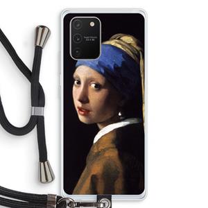 CaseCompany The Pearl Earring: Samsung Galaxy S10 Lite Transparant Hoesje met koord