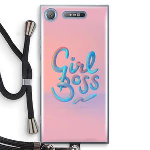 CaseCompany Girl boss: Sony Xperia XZ1 Transparant Hoesje met koord
