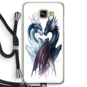 CaseCompany Yin Yang Dragons: Samsung Galaxy A5 (2016) Transparant Hoesje met koord