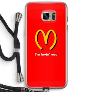 CaseCompany I'm lovin' you: Samsung Galaxy S7 Edge Transparant Hoesje met koord