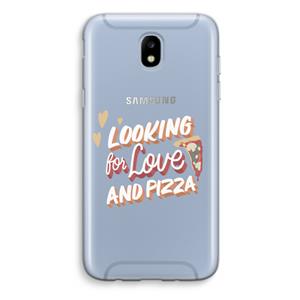 CaseCompany Pizza is the answer: Samsung Galaxy J5 (2017) Transparant Hoesje