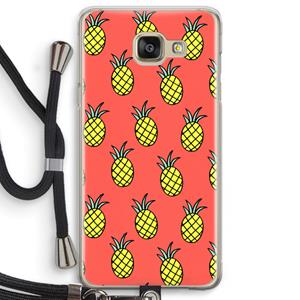 CaseCompany Ananas: Samsung Galaxy A5 (2016) Transparant Hoesje met koord