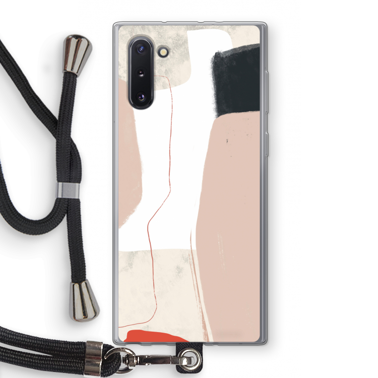 CaseCompany Lava: Samsung Galaxy Note 10 Transparant Hoesje met koord