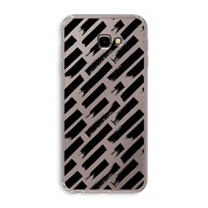 CaseCompany Zwarte vegen: Samsung Galaxy J4 Plus Transparant Hoesje