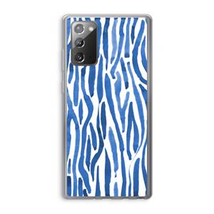 CaseCompany Blauwe nerven: Samsung Galaxy Note 20 / Note 20 5G Transparant Hoesje