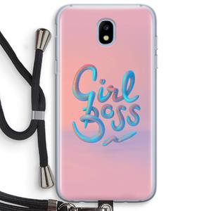 CaseCompany Girl boss: Samsung Galaxy J5 (2017) Transparant Hoesje met koord