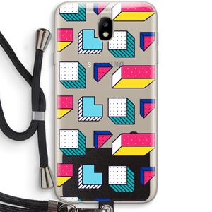 CaseCompany 8-bit N°7: Samsung Galaxy J7 (2017) Transparant Hoesje met koord