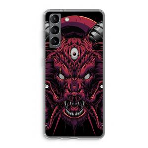 CaseCompany Hell Hound and Serpents: Samsung Galaxy S21 Transparant Hoesje