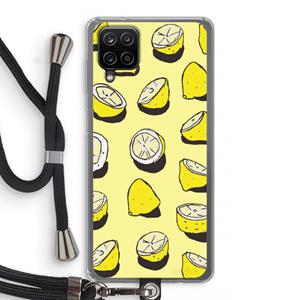 CaseCompany When Life Gives You Lemons...: Samsung Galaxy A12 Transparant Hoesje met koord