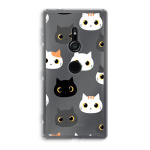 CaseCompany Katten: Sony Xperia XZ2 Transparant Hoesje