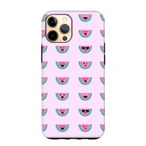 CaseCompany Smiley watermeloenprint: iPhone 12 Pro Max Tough Case