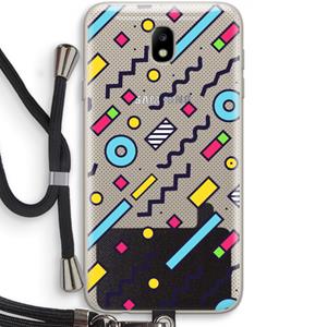 CaseCompany 8-bit N°8: Samsung Galaxy J7 (2017) Transparant Hoesje met koord
