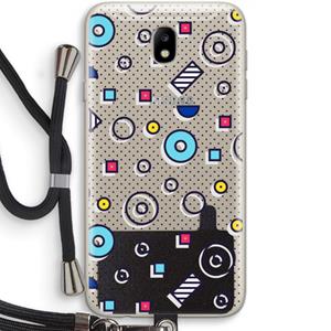 CaseCompany 8-bit N°9: Samsung Galaxy J7 (2017) Transparant Hoesje met koord