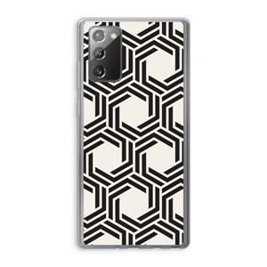 CaseCompany Geometrisch patroon: Samsung Galaxy Note 20 / Note 20 5G Transparant Hoesje