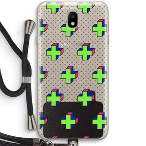 CaseCompany 8-bit N°10: Samsung Galaxy J7 (2017) Transparant Hoesje met koord