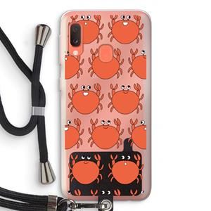 CaseCompany Krab: Samsung Galaxy A20e Transparant Hoesje met koord