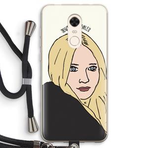 CaseCompany Ashley: Xiaomi Redmi 5 Transparant Hoesje met koord