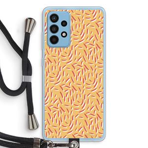 CaseCompany Camouflage: Samsung Galaxy A52 Transparant Hoesje met koord