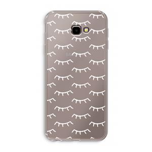 CaseCompany Wimpers: Samsung Galaxy J4 Plus Transparant Hoesje