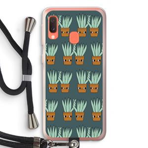 CaseCompany Sansevieria: Samsung Galaxy A20e Transparant Hoesje met koord
