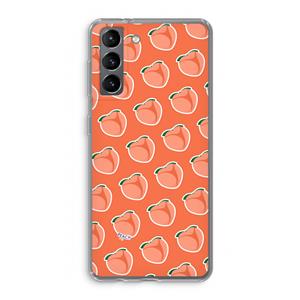 CaseCompany Just peachy: Samsung Galaxy S21 Transparant Hoesje