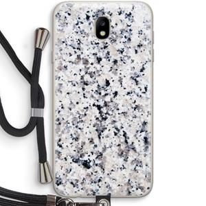 CaseCompany Gespikkelde marmer: Samsung Galaxy J7 (2017) Transparant Hoesje met koord