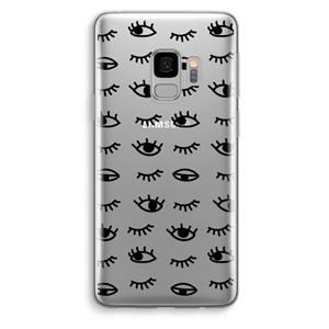 CaseCompany Eye pattern #2: Samsung Galaxy S9 Transparant Hoesje