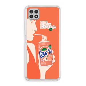 CaseCompany Peach please!: Samsung Galaxy A22 4G Transparant Hoesje