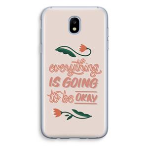 CaseCompany Optimistic flower girl: Samsung Galaxy J5 (2017) Transparant Hoesje