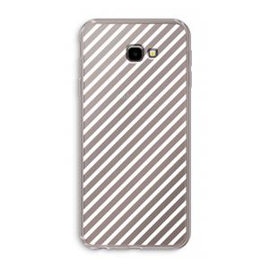 CaseCompany Strepen zwart-wit: Samsung Galaxy J4 Plus Transparant Hoesje