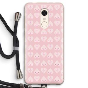 CaseCompany Ass 'n Titties: Xiaomi Redmi 5 Transparant Hoesje met koord