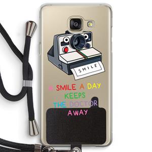 CaseCompany Smile: Samsung Galaxy A5 (2016) Transparant Hoesje met koord