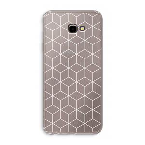 CaseCompany Zwart-witte kubussen: Samsung Galaxy J4 Plus Transparant Hoesje
