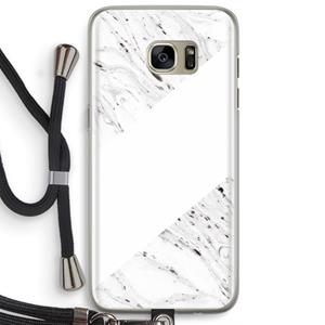 CaseCompany Biggest stripe: Samsung Galaxy S7 Edge Transparant Hoesje met koord