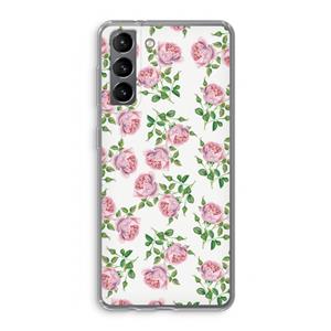 CaseCompany Kleine roosjes: Samsung Galaxy S21 Transparant Hoesje