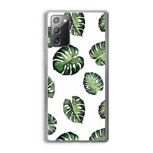 CaseCompany Tropische bladeren: Samsung Galaxy Note 20 / Note 20 5G Transparant Hoesje