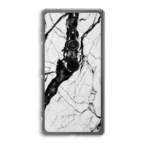 CaseCompany Witte marmer 2: Sony Xperia XZ2 Transparant Hoesje