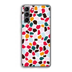 CaseCompany Colored Giraffe: Samsung Galaxy S21 Transparant Hoesje