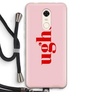 CaseCompany Ugh: Xiaomi Redmi 5 Transparant Hoesje met koord