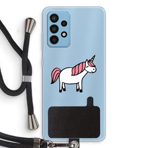 CaseCompany Eenhoorn: Samsung Galaxy A52 Transparant Hoesje met koord