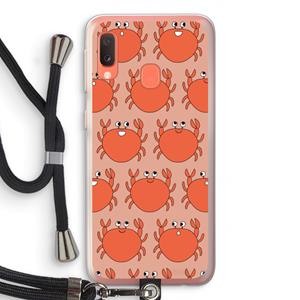 CaseCompany Krab: Samsung Galaxy A20e Transparant Hoesje met koord