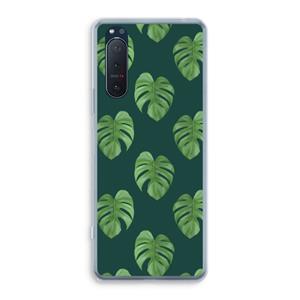 CaseCompany Monstera leaves: Sony Xperia 5 II Transparant Hoesje