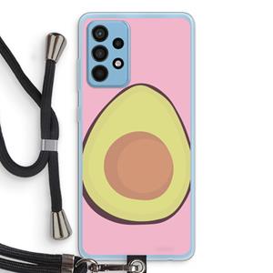 CaseCompany Avocado: Samsung Galaxy A52 Transparant Hoesje met koord