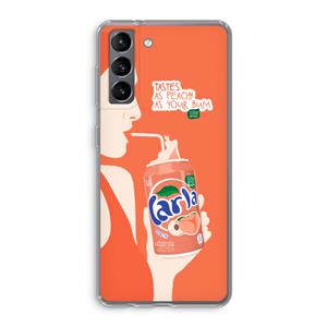 CaseCompany Peach please!: Samsung Galaxy S21 Transparant Hoesje